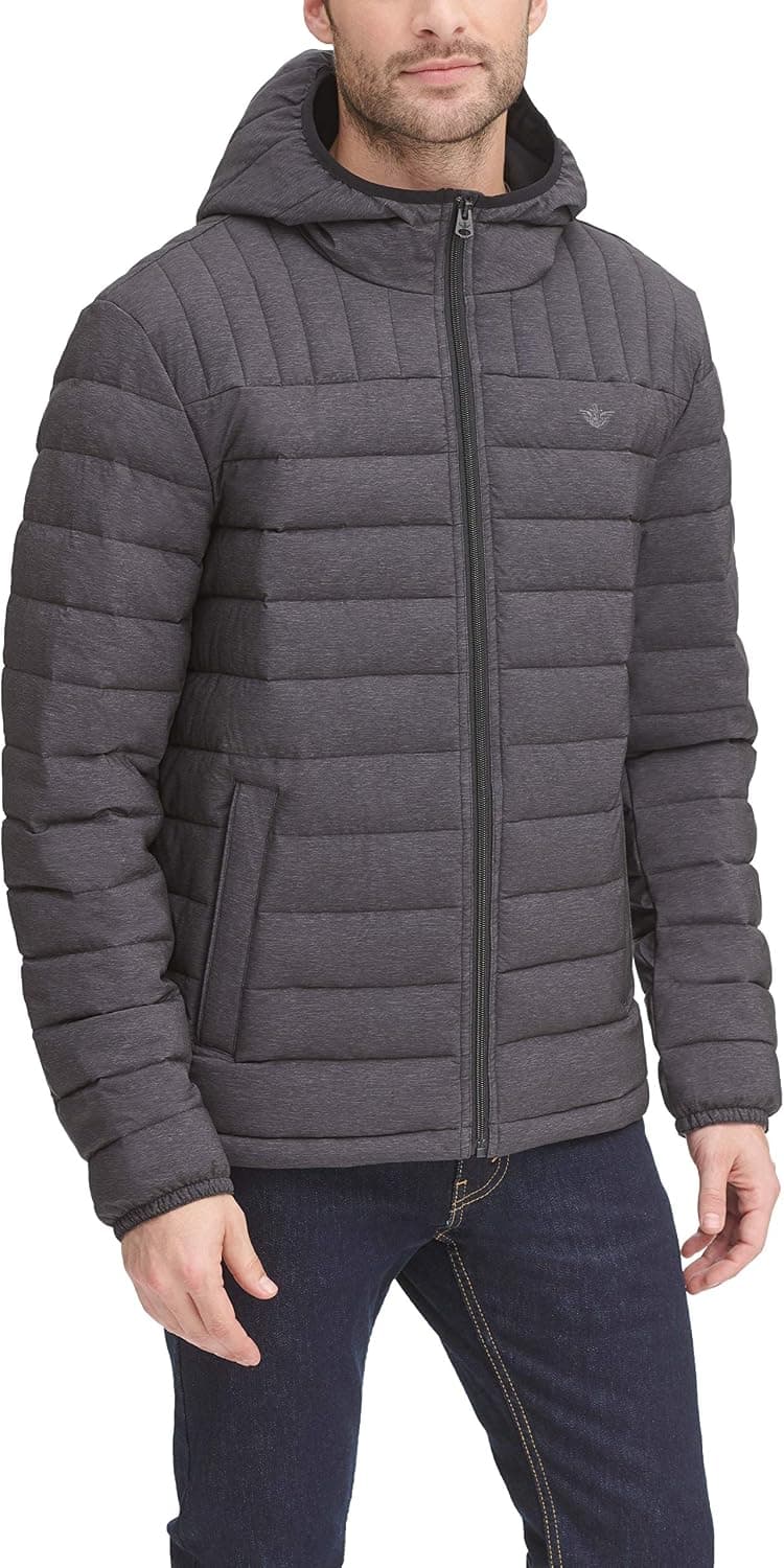 Dockers Men's The Liam Smart 360 Flex Stretch Quilted Hooded Puffer Jacket