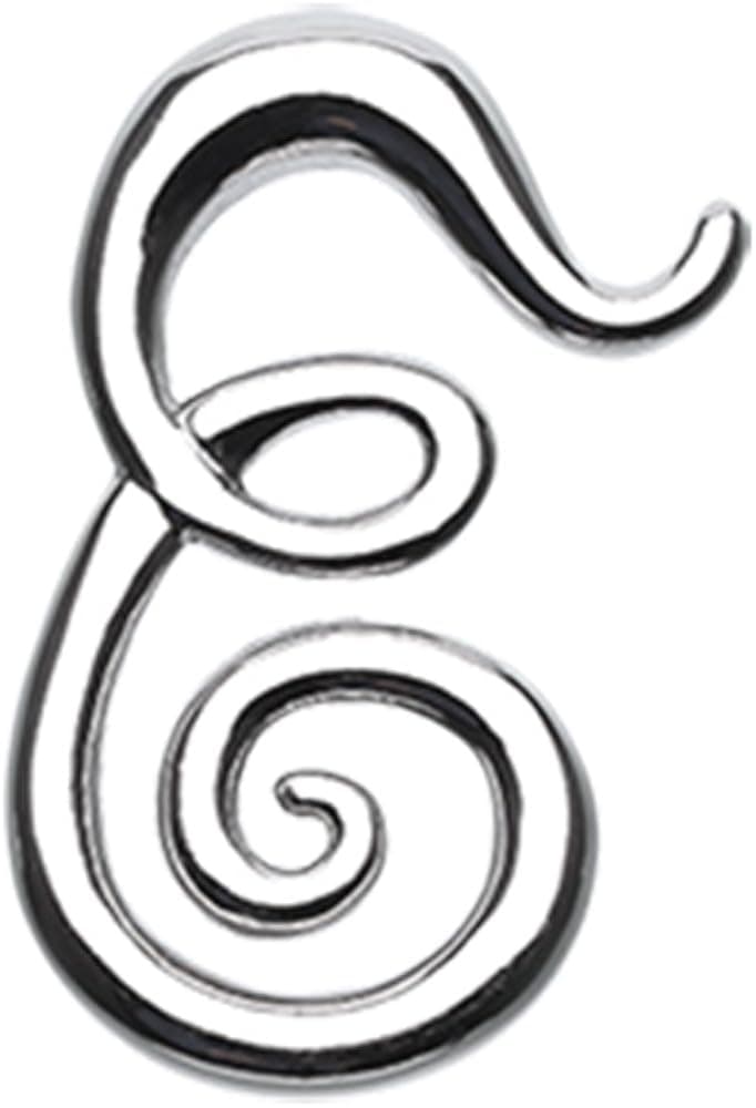 Inspiration Dezigns Romantic Swirls Steel Ear Gauge Spiral Hanging Tapers (Sold as a Pair)