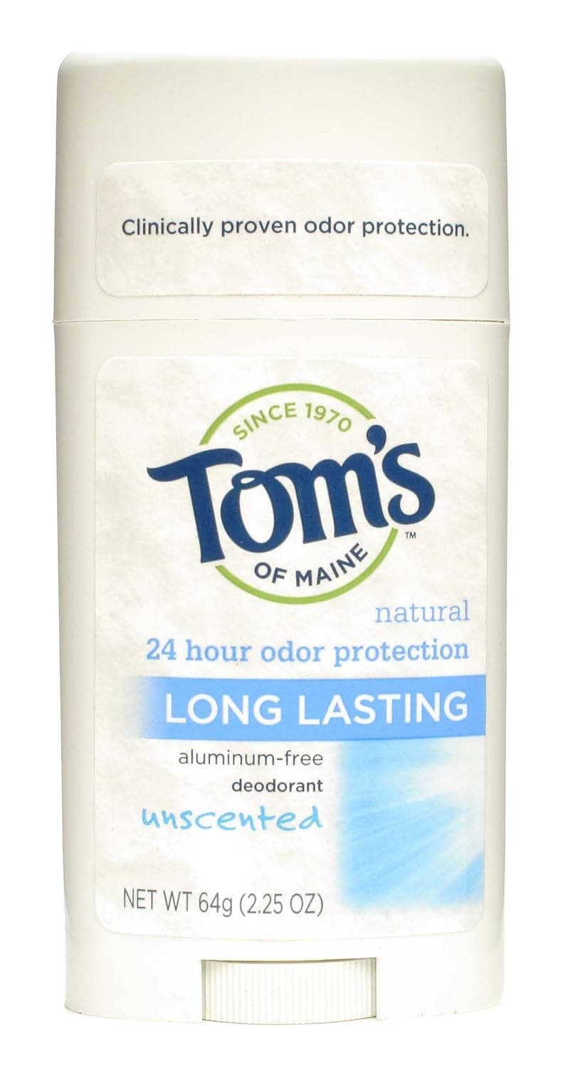 Natural Long-Lasting Deodorant Stick Unscented - 2.25 oz Each - Case of 6
