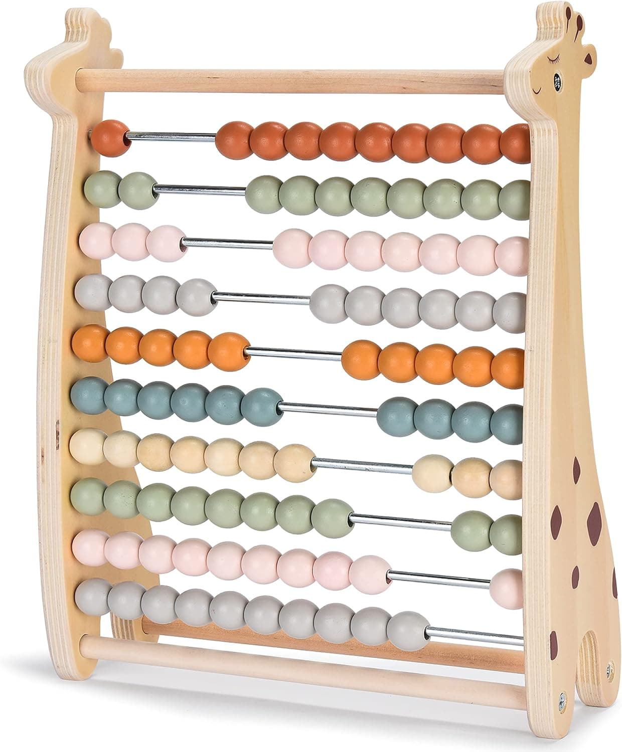 Abacus for Kids - Math Counting Toy Made of Wooden Beads and Rack - Children's Wood Number Counters for Teaching Addition, Subtraction and More - Counting Tool for Toddlers and 1st Grade Kids