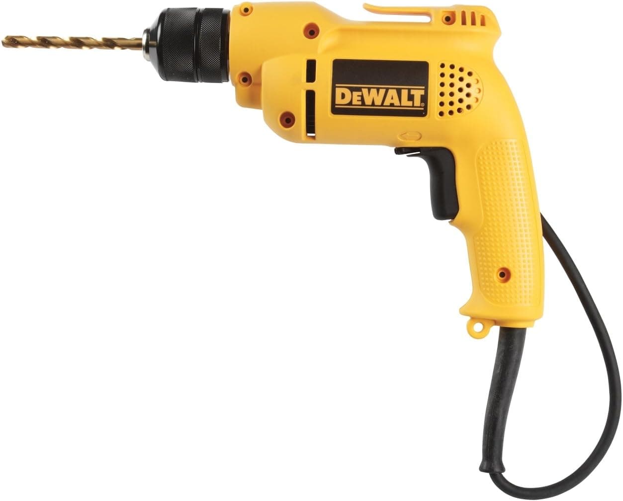 DEWALT D21008K Heavy-Duty 6 Amp 3/8-Inch Drill Kit with Keyless Chuck