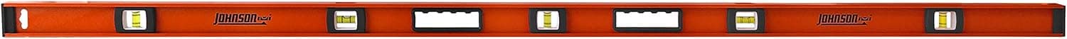 Johnson Level & Tool 1233-7200 Heavy Duty I-Beam Aluminum Level, 72", Orange, 1 Level