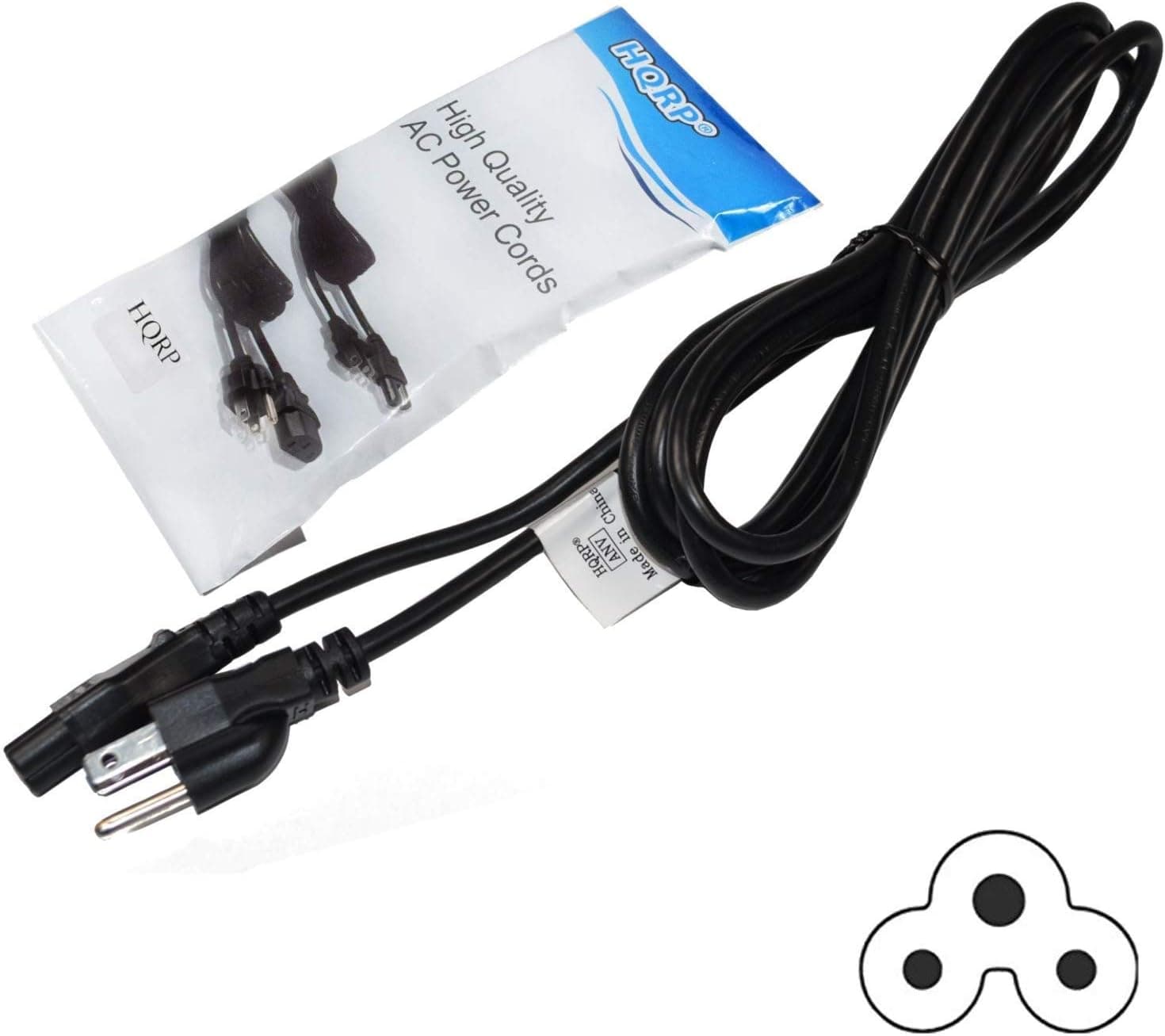 HQRP AC Power Cord Compatible with LG 60LN5700 60LN5400 60LA7400 60LA6200 60GA6400 55LN5790 HDTV TV LCD LED Plasma DLP Mains Cable