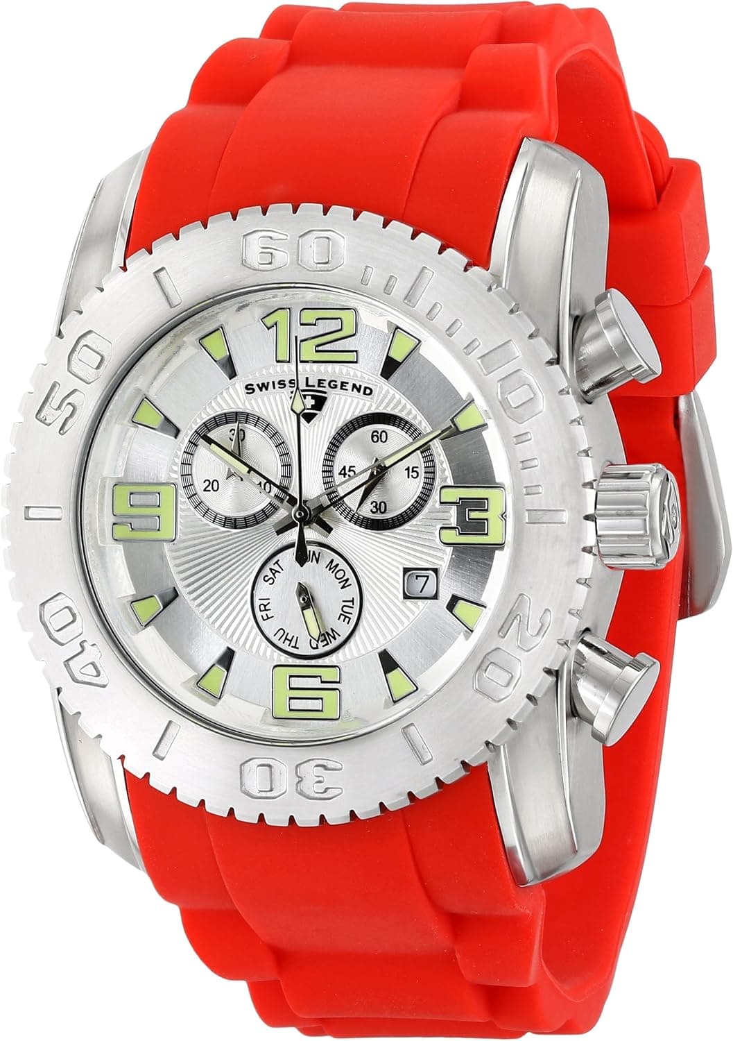 Swiss Legend Men's 10067-02S-RDS Commander Analog Display Swiss Quartz Red Watch