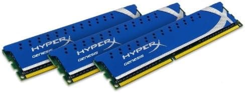 Kingston HyperX 12GB Kit (3x4GB Modules) 1600MHz DDR3 DIMM Desktop Memory (KHX1600C9D3K3/12GX)