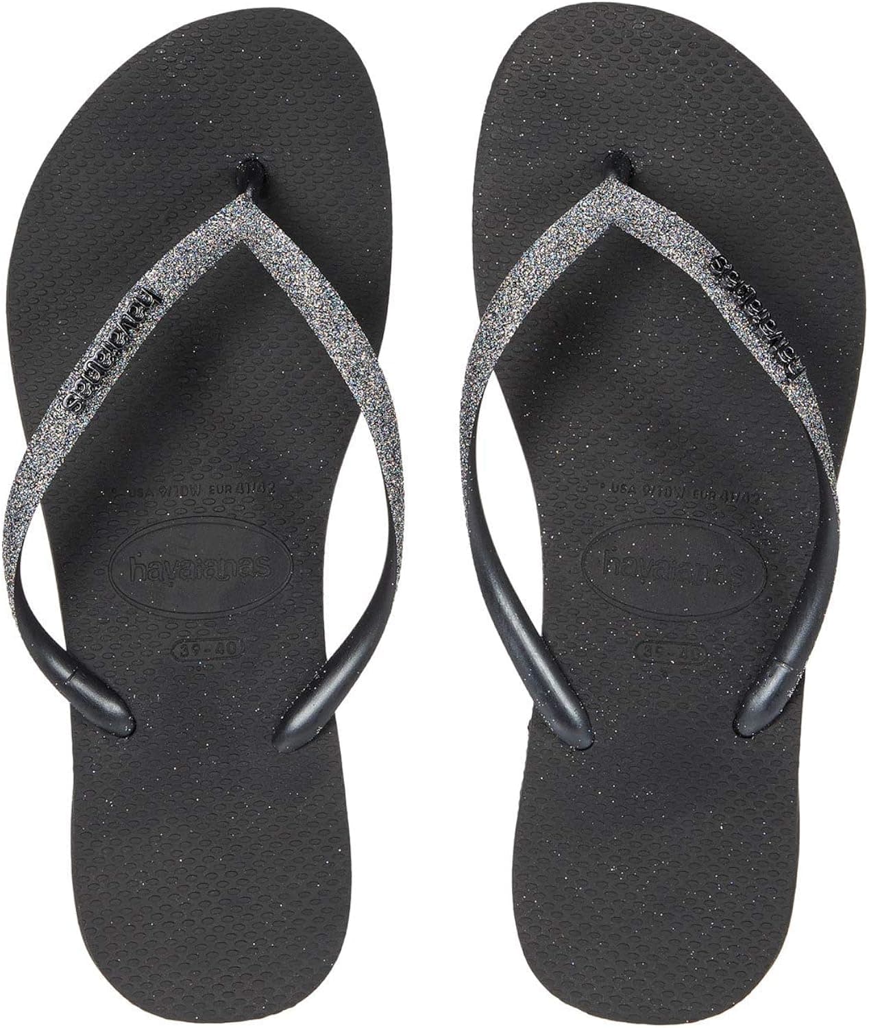 Havaianas womens Slim Glitter Flip Flop Sandal