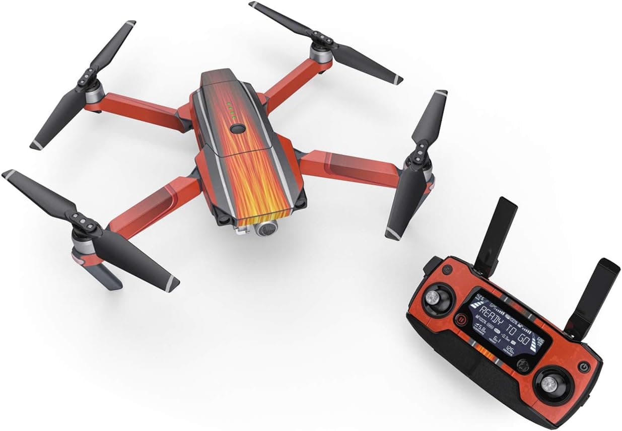 Hot Rod Decal for Drone DJI Mavic Pro Kit - Includes Drone Skin, Controller Skin and 3 Battery Skins