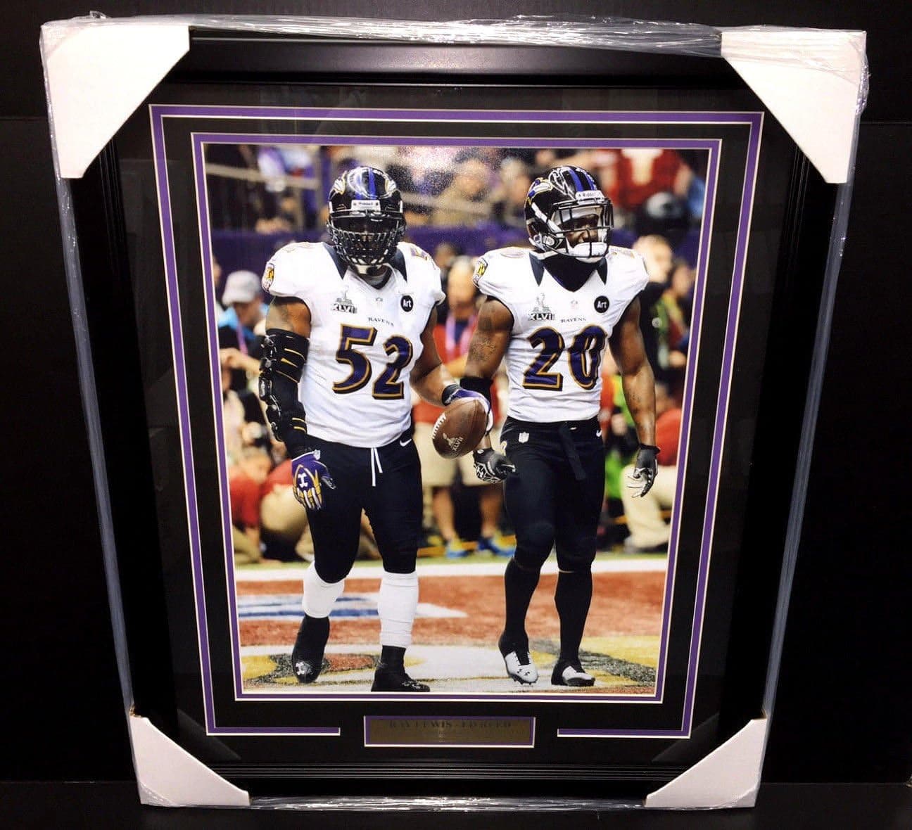 RAY LEWIS ED REED SB XLVII LAST GAME SB47 FRAMED 16X20 PHOTO BALTIMORE RAVENS