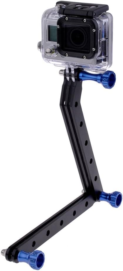 Neewer® Aluminum Arm- Helmet Extension Mount, Surf Mount and Suction Cup,Bike,Motorcycle Extension Mount with Thumb Screw Knob Bolt for GoPro HD HERO 4/3+/3/2/1 Camera (Dark Blue)