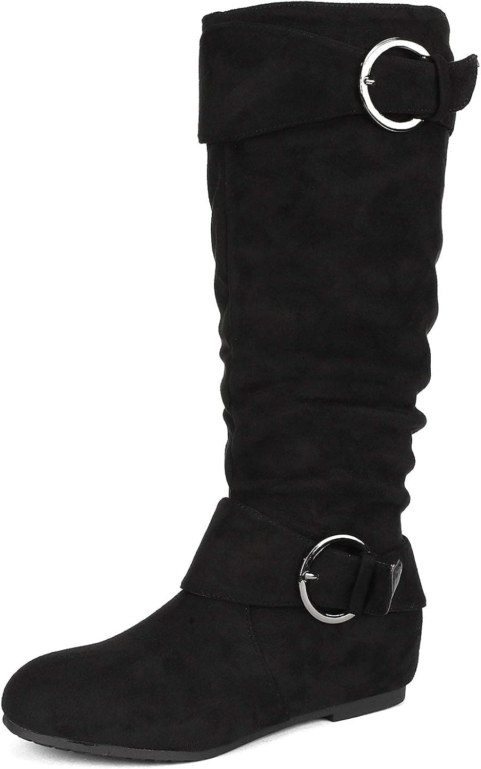 DREAM PAIRS Women's Knee High Low Hidden Wedge Boots