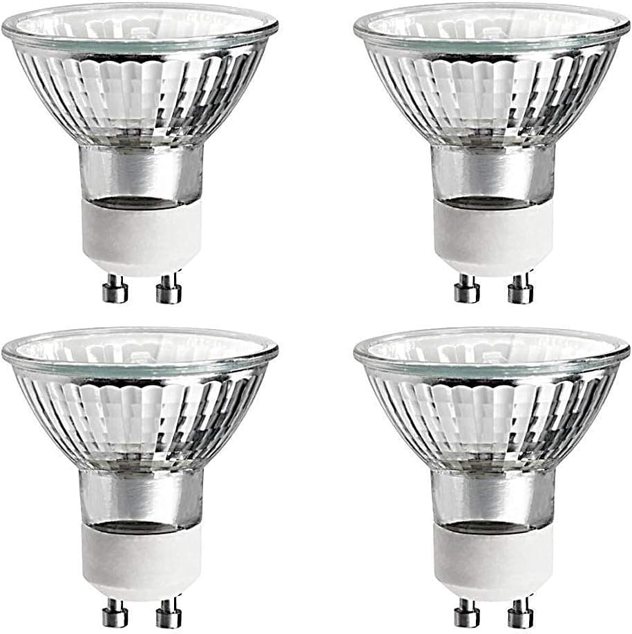 Halogen Light Bulb MR16 GU10 Base 120v Reflector Exn Flood Lights for Track Lighting Bulbs and Recessed Cans Spotlights with UV Filter Cover (20 Watts, 4 Pack)