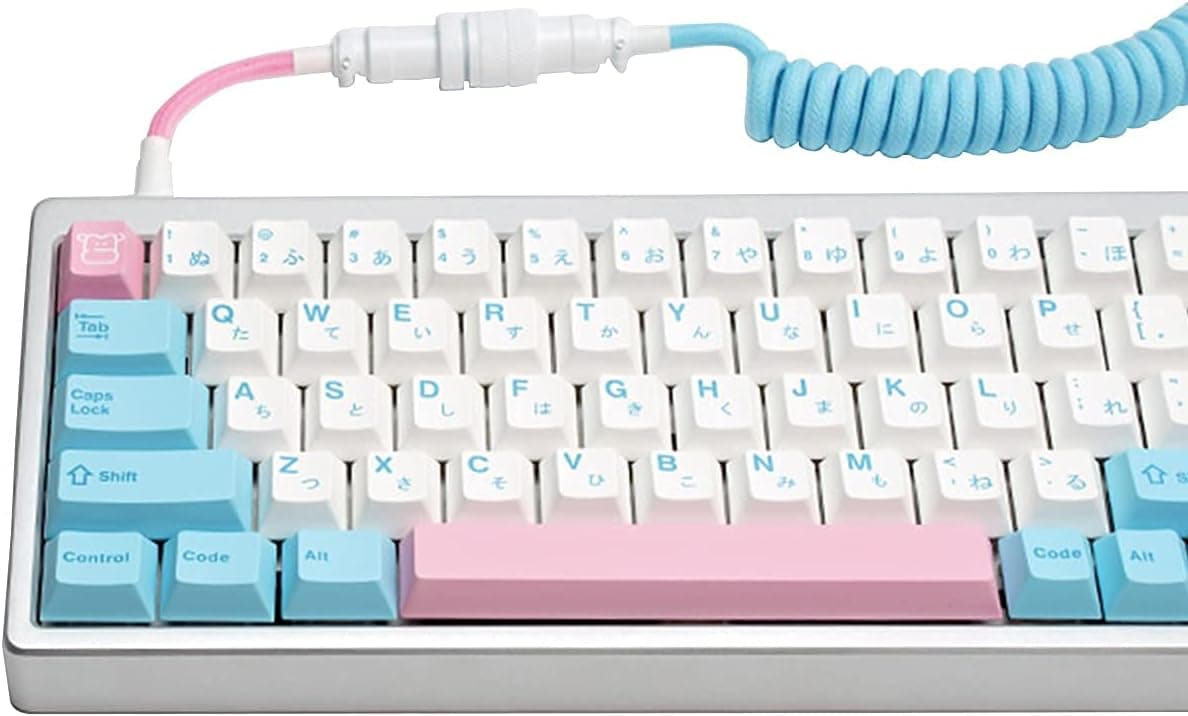 PBT Milk Japanese Keycaps 141 Keys Cherry Profile Dye Sublimation ANSI Layout for Mechanical Gaming Keyboard Cherry MX Switches