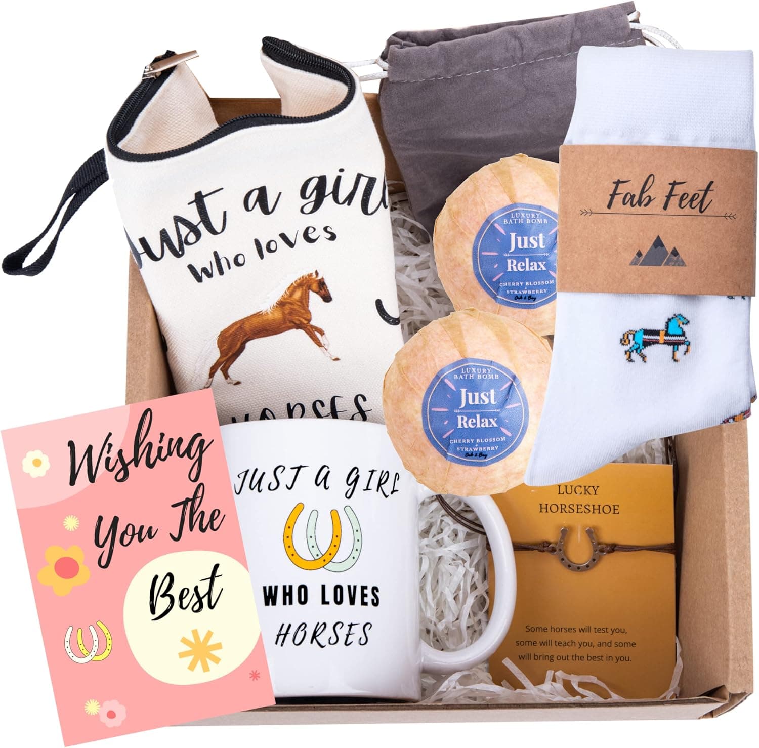 All In One Horse Lovers Gift Set - Filled With Wonderful Hand Selected Horse gifts - Contains 5 Curated Gifts For Horse Lovers In a Beautifully Prepared Box - The Perfect Horse Gifts For Girls