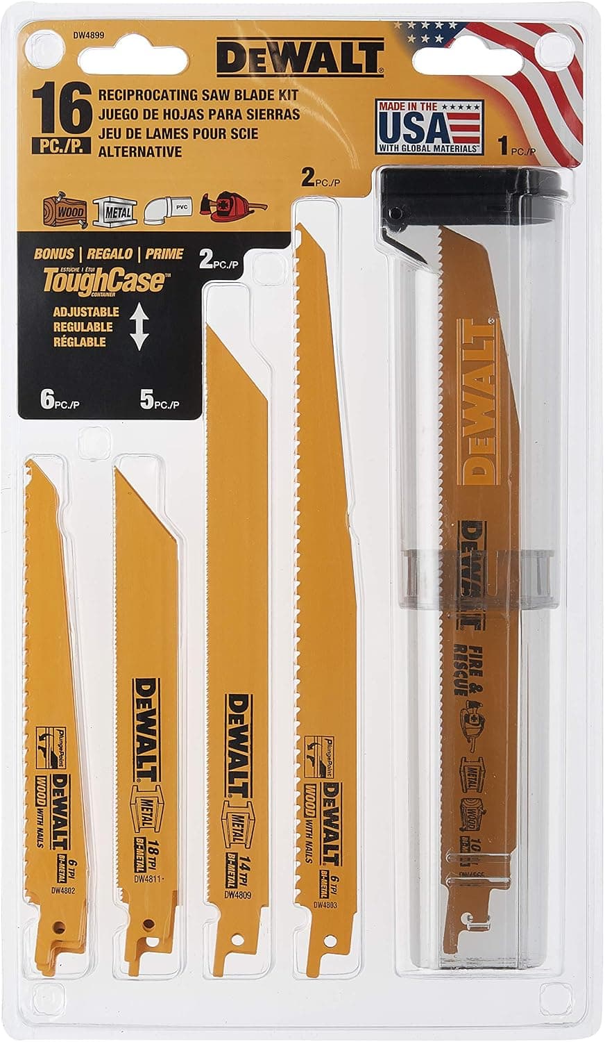 16PC RECIP BLADE KIT CASE