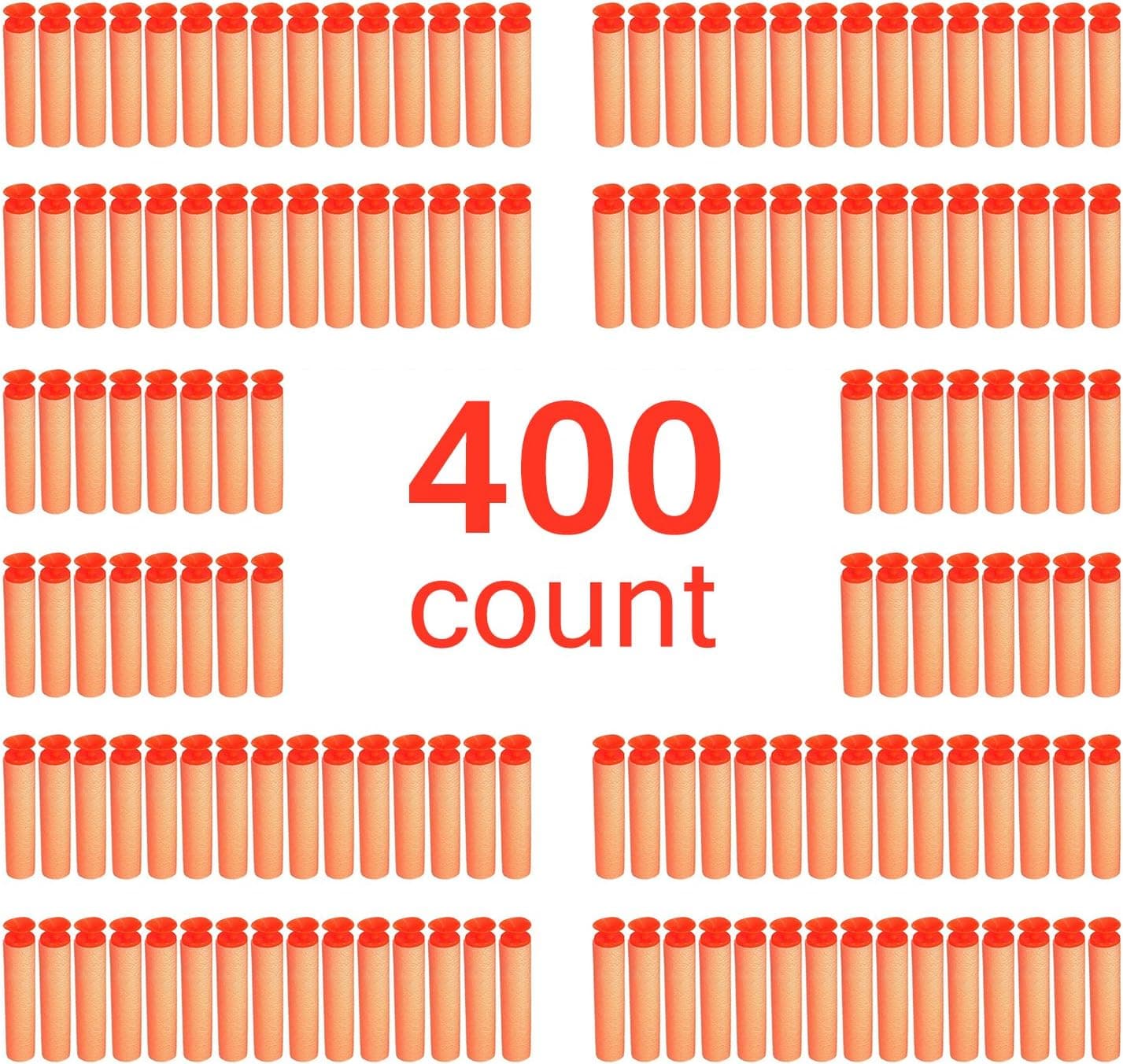 Yosoo Refill Bullet Darts 7.2cm Foam Toy Kids Gun for Nerf N-Strike Elite Blaster-Suction Cup , 400pcs