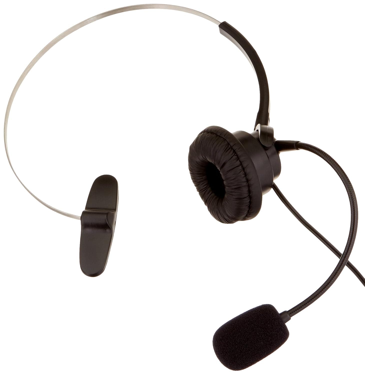 Cobra CB-WIREDHF 2.5/3.5mm Handsfree Wired Over-The-Head Style Headset with Inline Controls and Adjustable Boom Microphone - Retail Packaging - Black