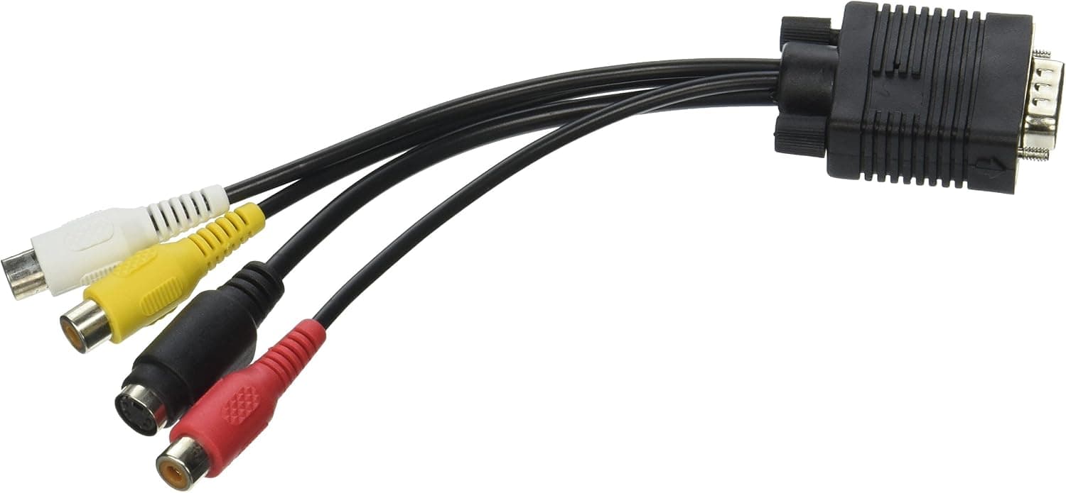 eforCity 264603 VGA to S-Video 3 RCA AV Adapter Converter Cable PC TV