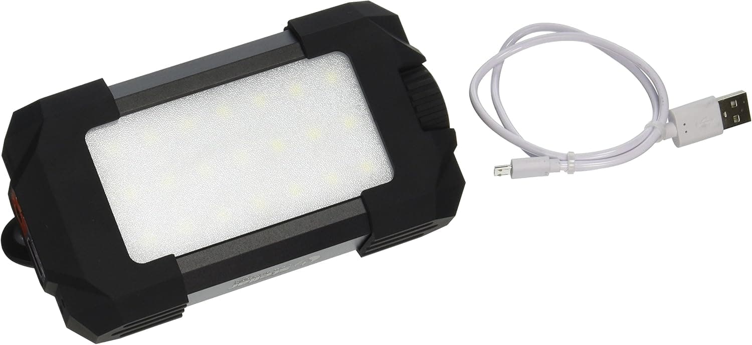 Stellar 3500 Rechargeable LED Lantern 300 Lumen and USB Power Bank 7200mAh, External Battery Pack Power for Smartphones & Tablets. Camping, Power Outage. (Black)