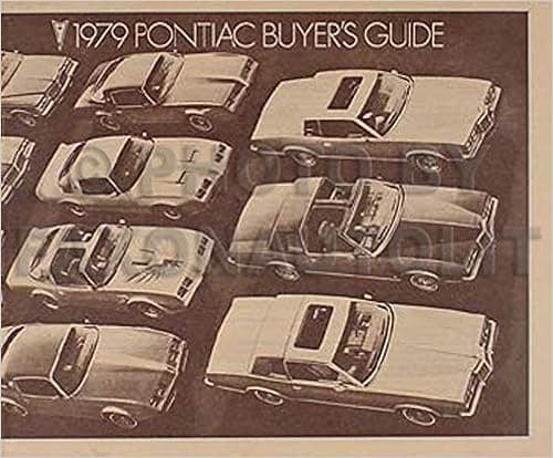 1979 Pontiac, Firebird, & Trans Am Original Options Brochure 79