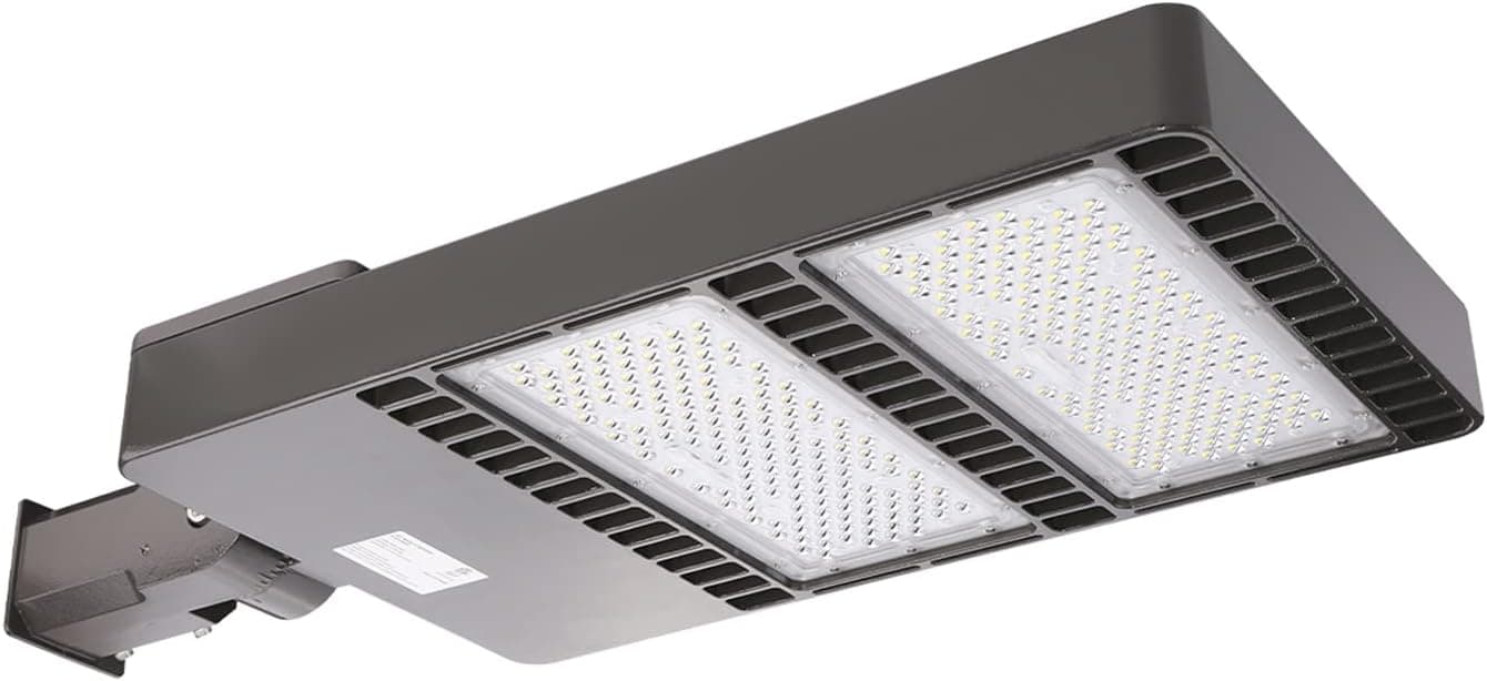 LED Parking Lot Lighting 300W - LED Shoebox Pole Light Daylight 5000k - Outdoor Commercial Area Street Security Lighting Fixture - Weatherproof Sport Court Lights ETL DLC