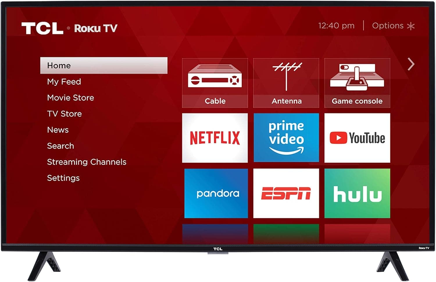 TCL 40-inch 1080p Smart LED Roku TV - 40S325, 2019 Model , Black
