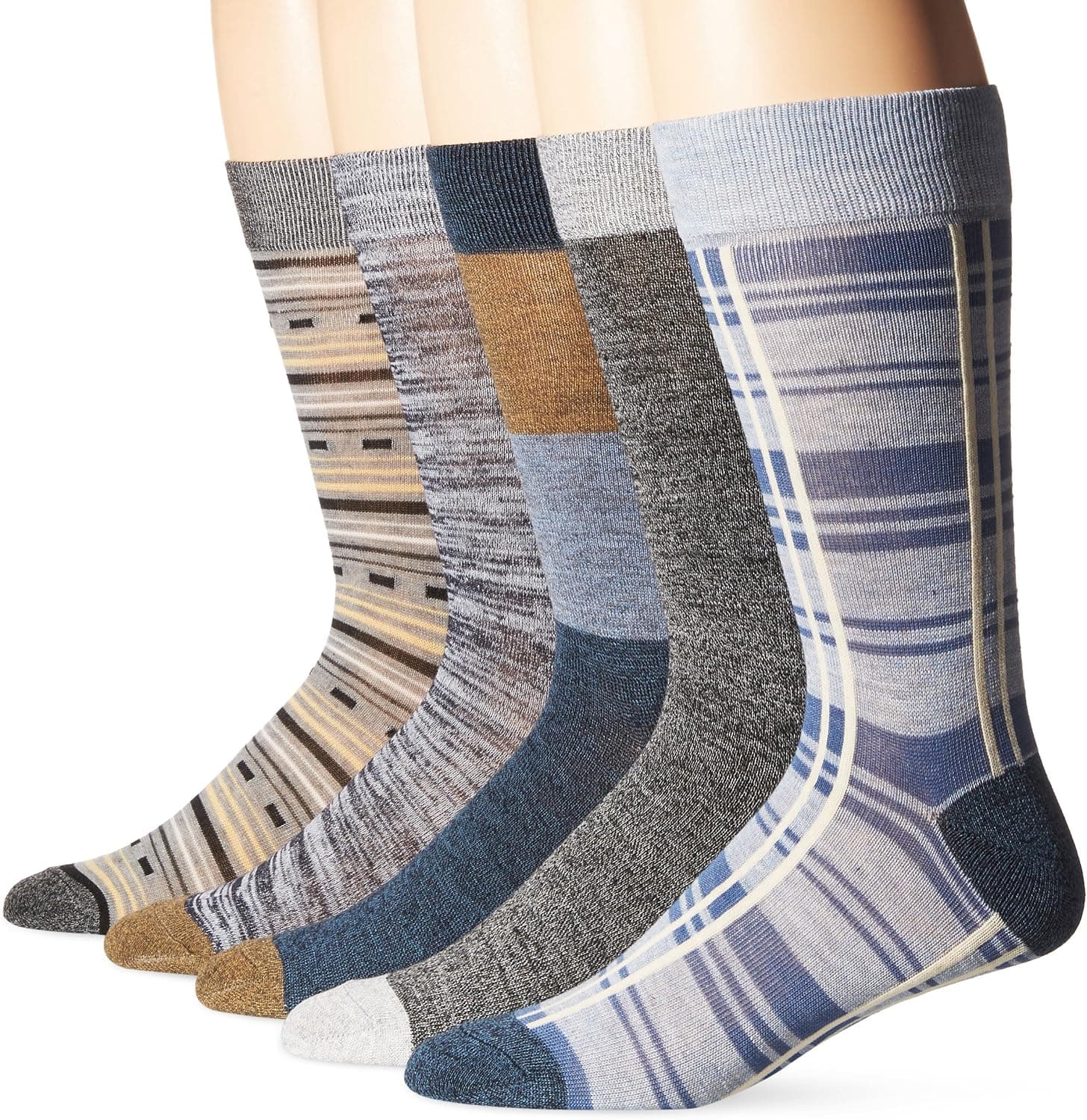 Lucky Men's 5 Pack Plaid Crew Socks Box Set