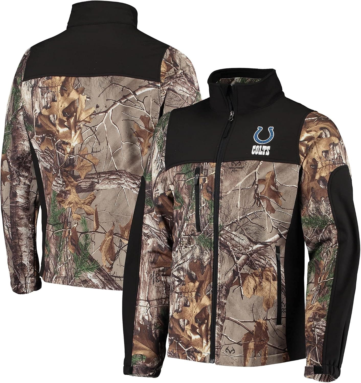 Dunbrooke Men's Realtree Camo/Black San Francisco 49ers Hunter Softshell Full-Zip Jacket