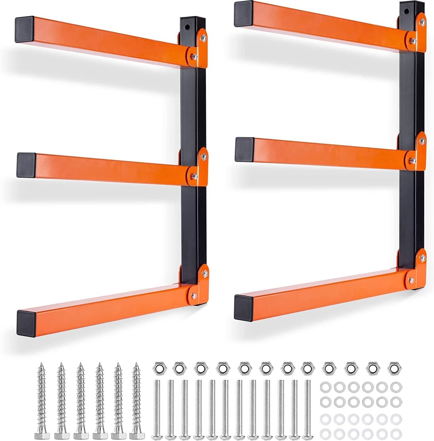 Storeonwall Lumber Storage Rack Wood Organizer Garage Tool Rack Wall Mount Metal Rack