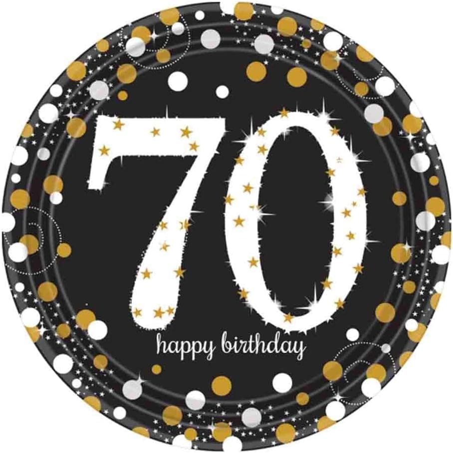 Gold Celebration - amscan PLATES Age 70