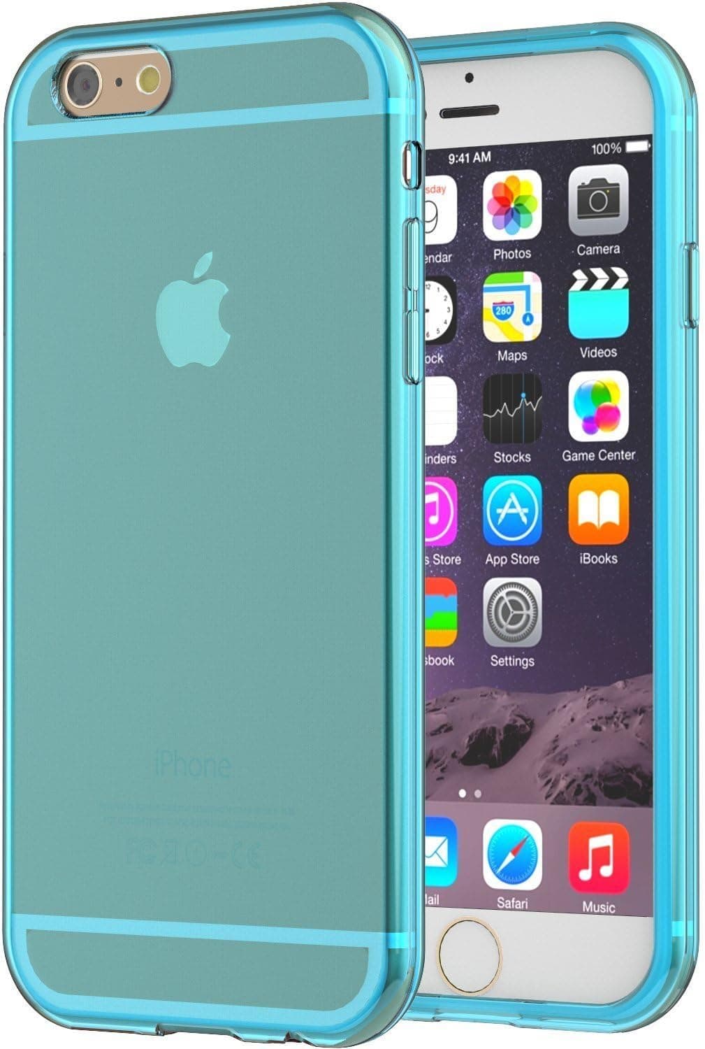 iPhone 6 Case, TruGlue {ULTRA SLIM} Transparent Perfect Fit Clear Case for iPhone 6 4.7 Inch - Rubber case (Blue)