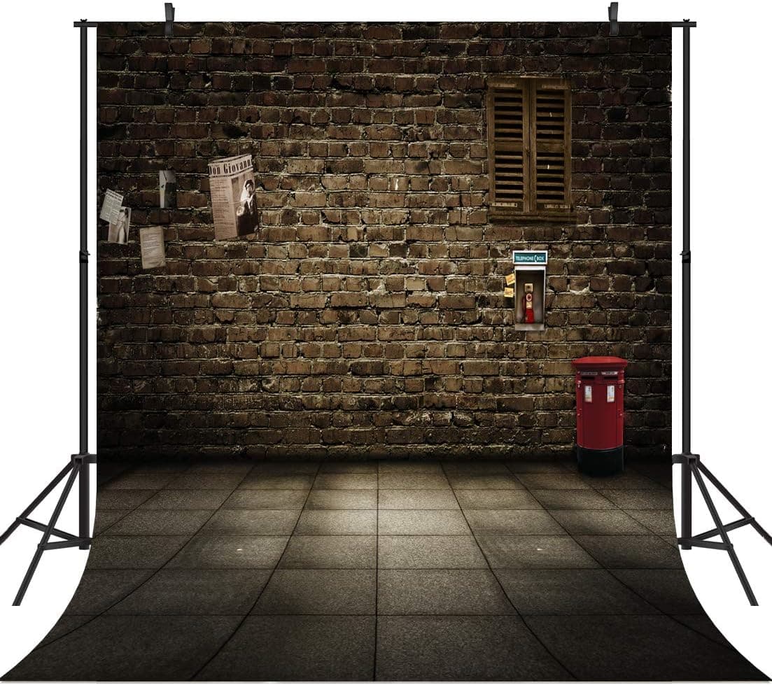 Duluda 10X10FT Brick Wall Retro Photograghy Backdrop Computer Printed Scenic Photo Background CP Sturio Prop GM03D