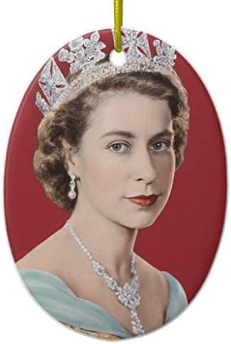 Venu67Hol Queen Elizabeth Ii Queen of The United Kingdom Ceramic Ornament Oval Shape