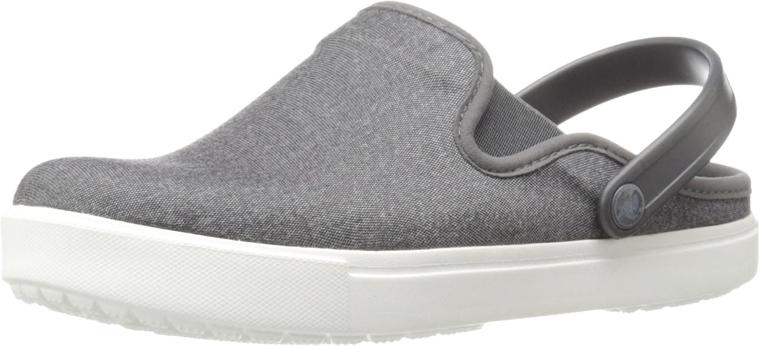 crocs Unisex Citilane Heathered Mule, Smoke, 8 Women M US/6 Men M US