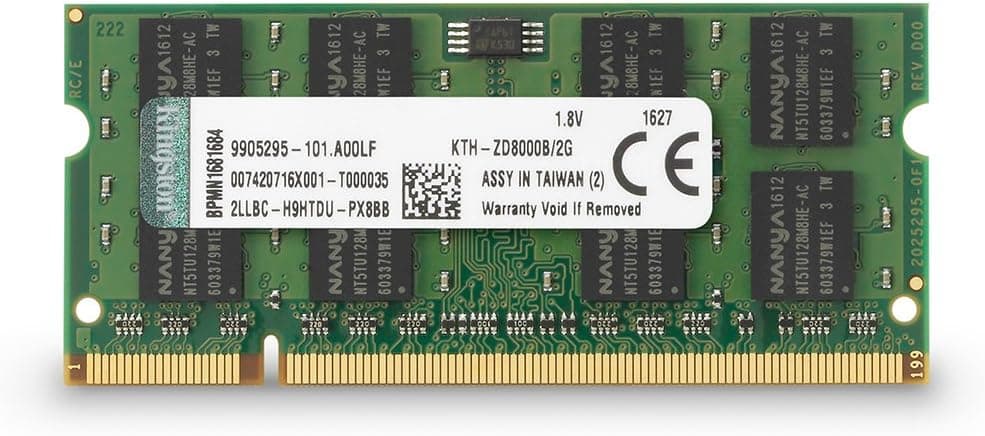 Kingston Technology 2 GB Unbuffered System Specific Memory Model 2 Not a kit (Single) DDR2 667 (PC2 5300) 200-Pin SO-DIMM KTH-ZD8000B/2G