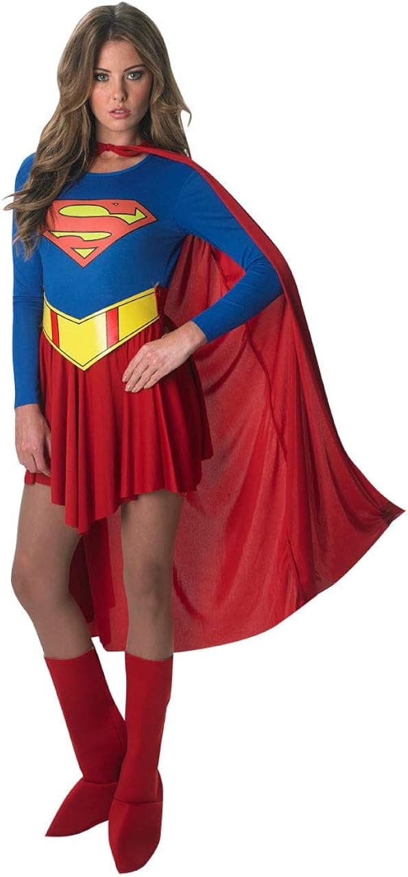 Rubie'S DC Comics Deluxe Supergirl Costume, Red/Blue, Medium