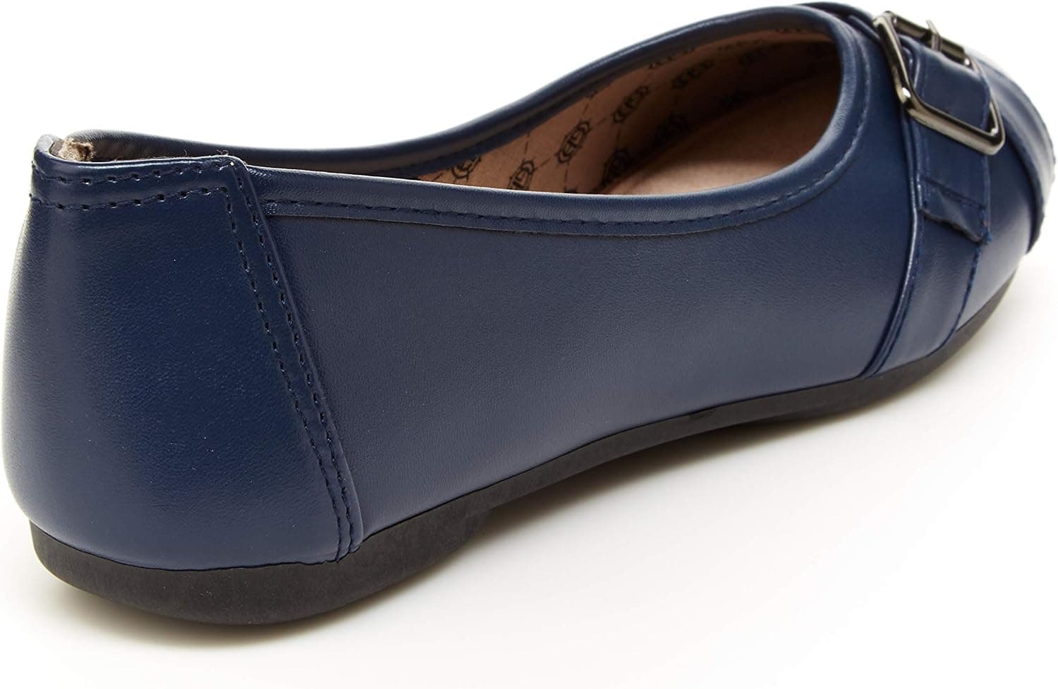 Harborsides Women’s Grape Memory Foam Ballet Flat Shoes with Cross Strap and Metal Buckle Accent on Top