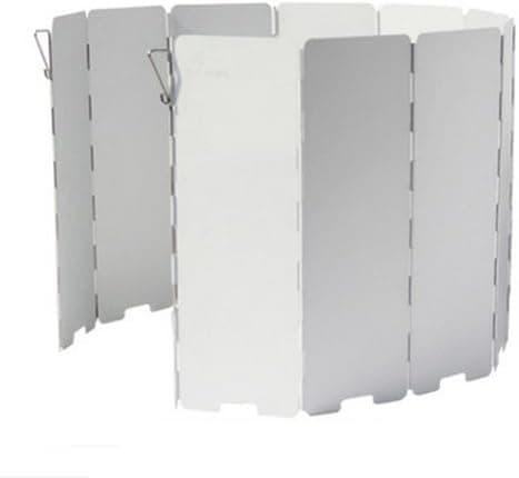 AUCH New/Durable/Multifunctional 10 Plates Stainless Steel Folding Camping Picnic Cooker Stove Wind Screen Windshield,Large 24*85cm