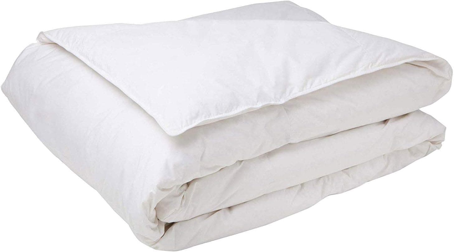 Luxury Light Weight Hypoallergenic 550 Fill Power White Down Comforter - Perfect for Year Round Use - Queen 90" x 90"