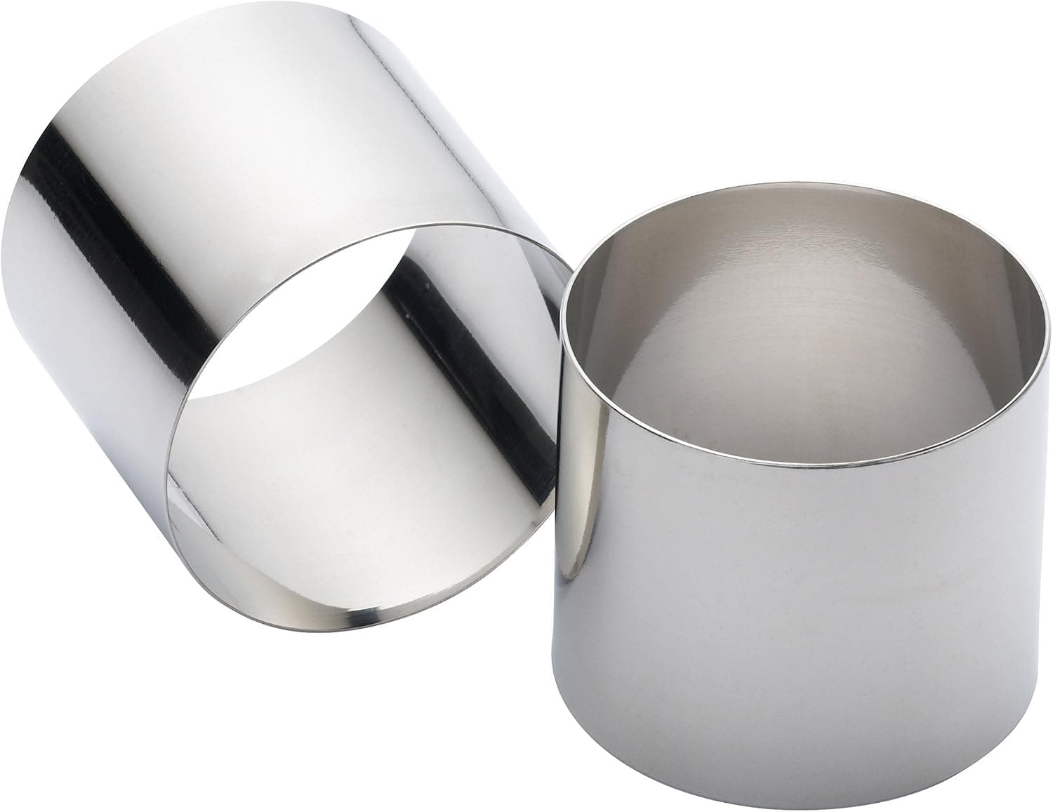 Kitchen Craft Cooking Rings, Extra Deep Moulds for Rice and Potato Stacks, Cheesecakes, Fishcakes and More, Stainless Steel, 7 x 6 cm, Set of 2