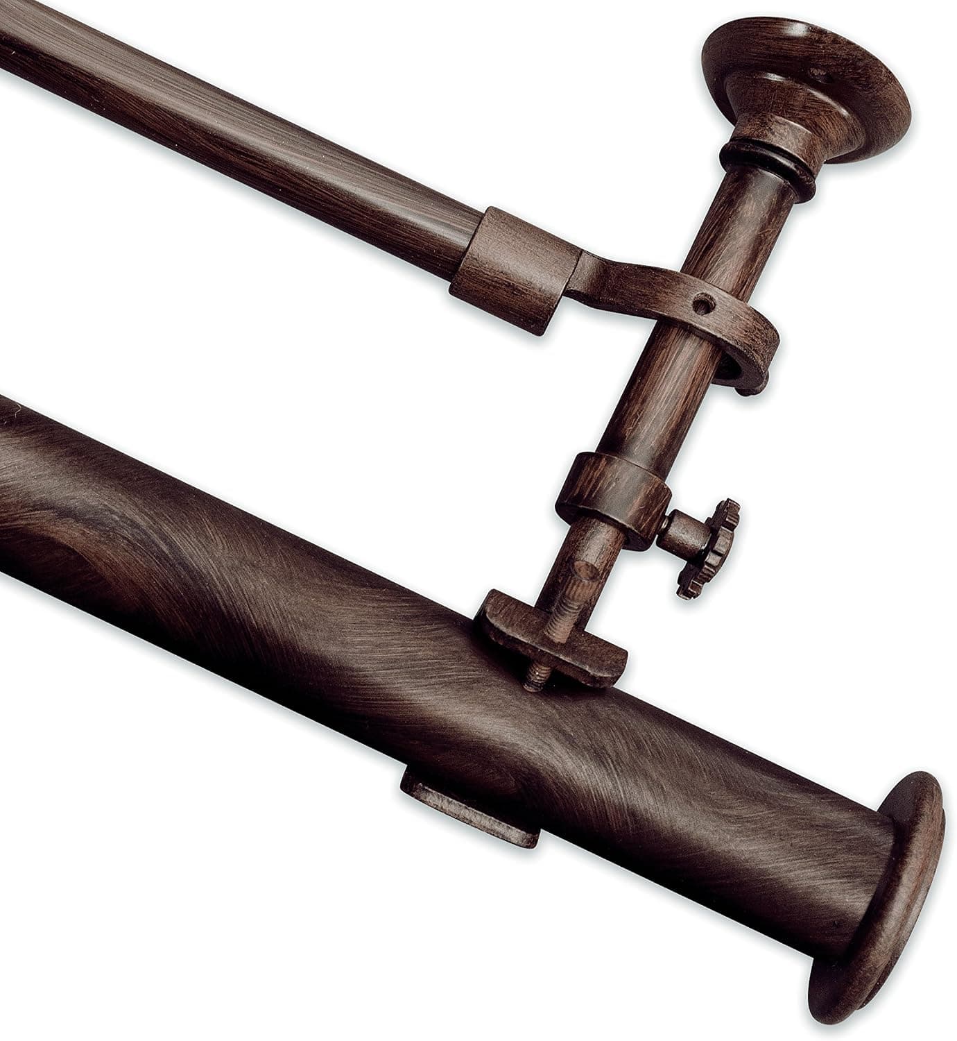 Source Global Aspire Double Rod End Cap, 144-240", Brown