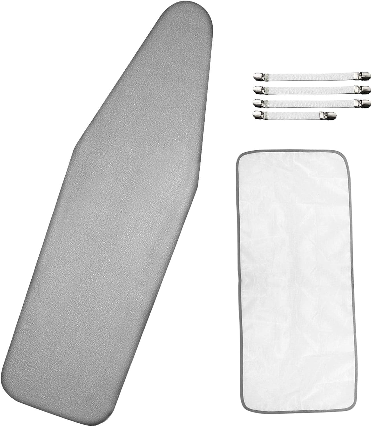 Dalykate Ironing Board Cover 21 x 57 with Scorch and Stain Resistant Thick Padding and Elasticized Edge Ironing Board Covers 4 Fasteners and 1 Protective Scorch Mesh Cloth