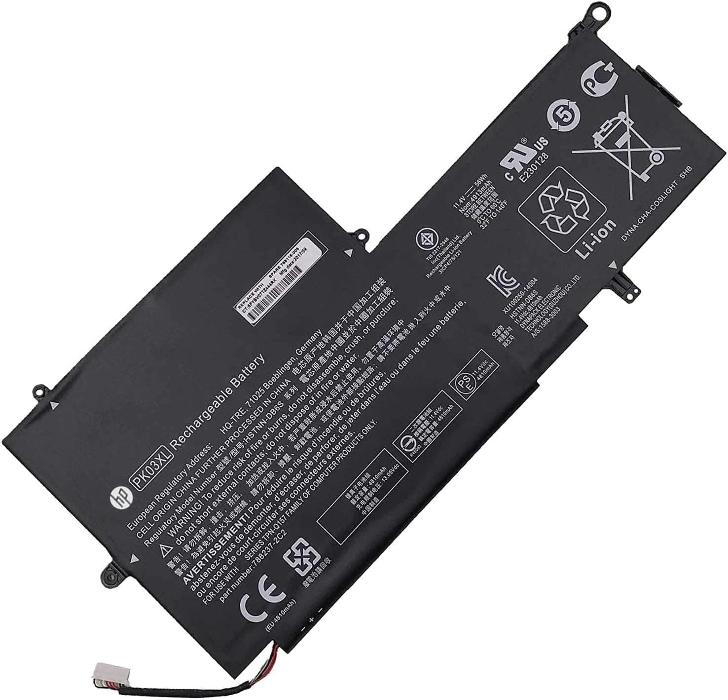 HP PK03XL Laptop Battery Replacement for Spectre 13 Pro X360 G1 G2 Spectre 13-4000 13-4100 13-4200 13-4000nf 13-4002dx 13-4003dx 13-4006tu 13-4100 13-4200 13-4103dx HSTNN-DB6S 788237-2C1