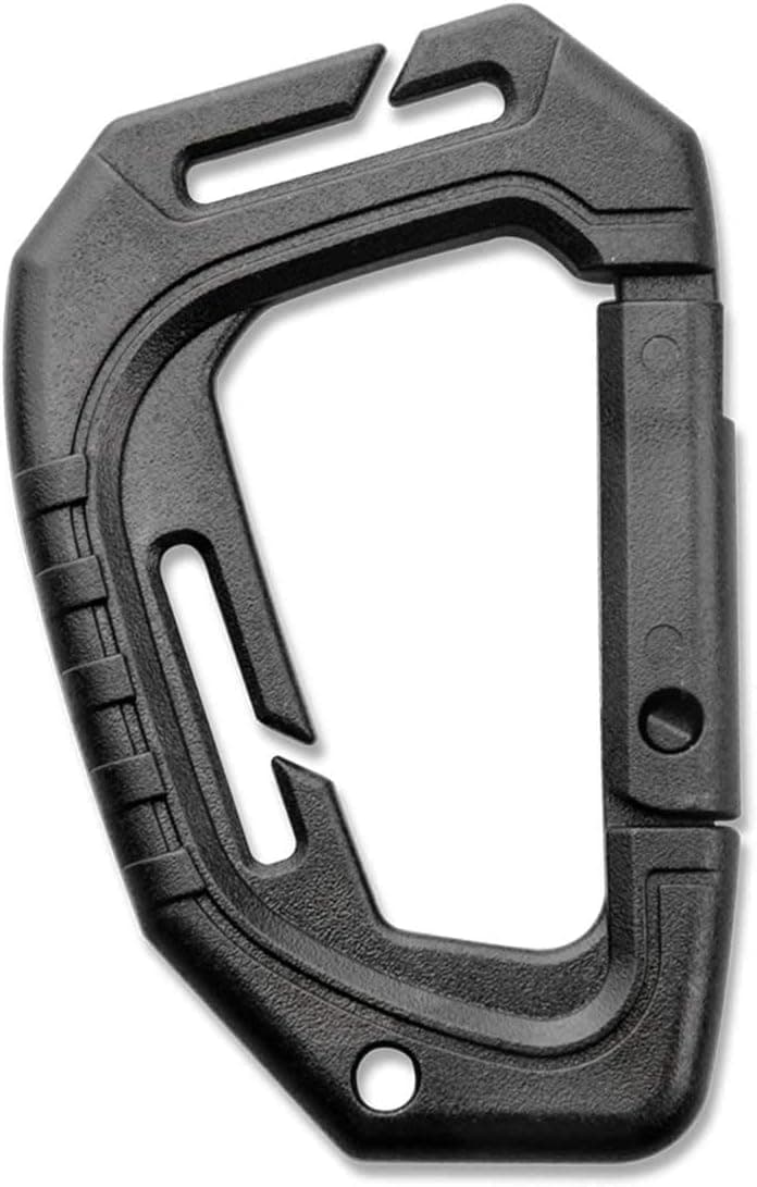 DYZD Multipurpose Molle D Ring Clips D-Ring Locking Buckle Hanging Hook Tactical Keychain Spring Lock Buckle for Tactical Bag, Backpack (Black,6 PCS)