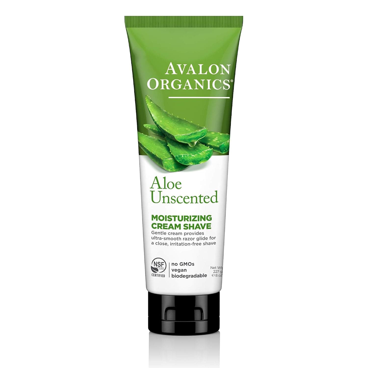 Avalon Organics Unscented Aloe Moisturizing Cream Shave, 8 oz.