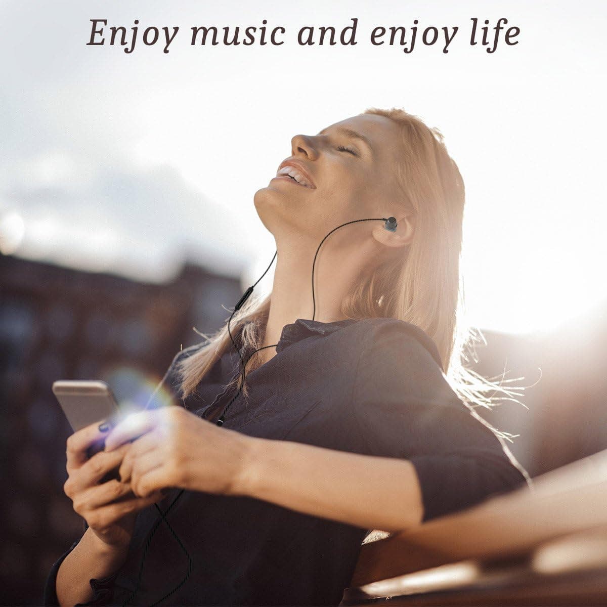 Earbuds Ear Buds in Ear Headphones Wired Earphones with Microphone Mic Stereo and Volume Control Waterproof Wired Earphone Compatible With Iphone Samsung Mp3 Players Tablet Laptop 3.5mm[METAL EARBUDS]