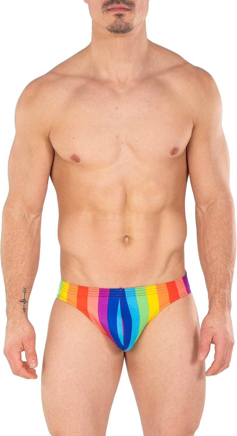 Gary Majdell Sport Mens Print Contour Pouch Bikini Swimsuit