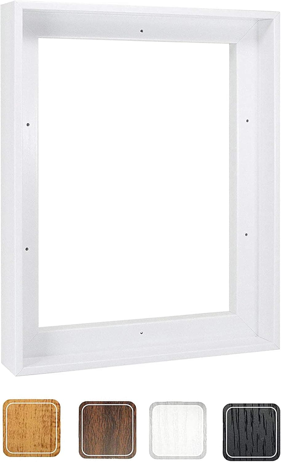 Canvas Floating Frame, Picture Wall Art Painting Frame Decor for Finished Canvas (20"x24", White)