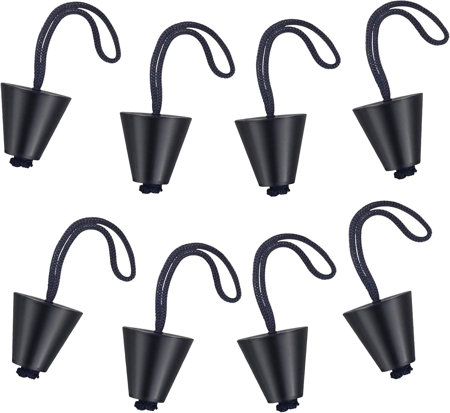 colaeos 8 Pieces Universal Kayak Scupper Plug Kit Silicone Scupper Plugs Drain Holes Stopper Bung with Lanyard
