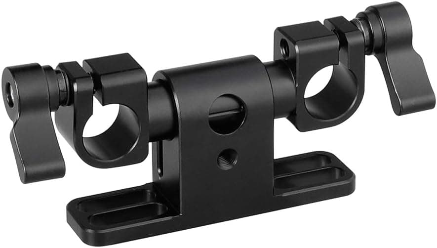 CAMVATE 360° Swivel Adjustable 15mm Dual Rod Clamp for Camera Shoulder Rig - 2192