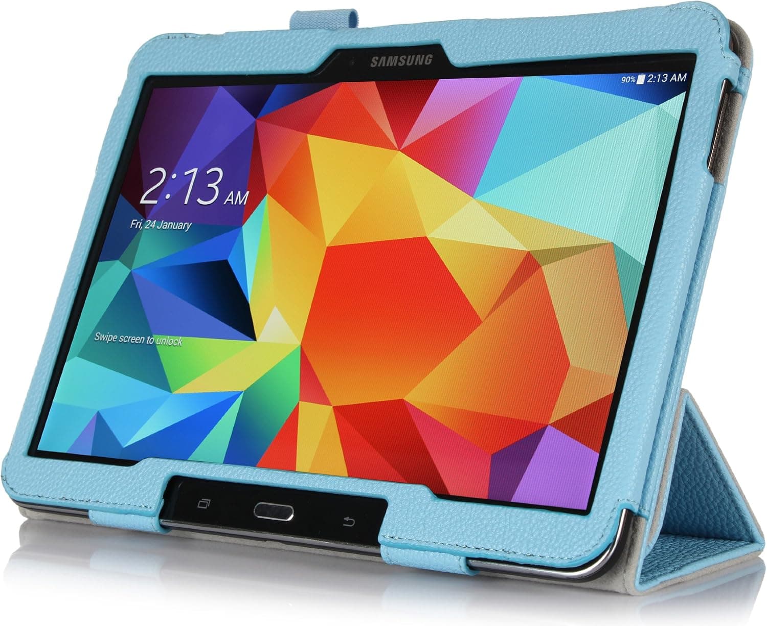 ProCase Samsung Galaxy Tab 4 10.1 Tablet Case - Bi-Fold Stand Cover Case for 10 inch Galaxy Tab 4 (2014 Released), Also Compatible with Galaxy Tab 3 10.1 (Blue)